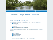 Tablet Screenshot of carolynmarshallcounselling.co.uk